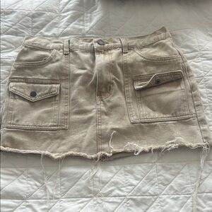 Sincerely Jules Beige Denim Skirt